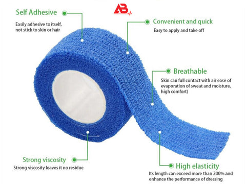 AB Non-Woven Cohesive Bandage – 1 Piece – Flexible, Comfortable, Reliable – Ideal for Wound Care