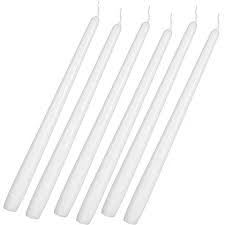 White Candle Sticks - Pack of 12