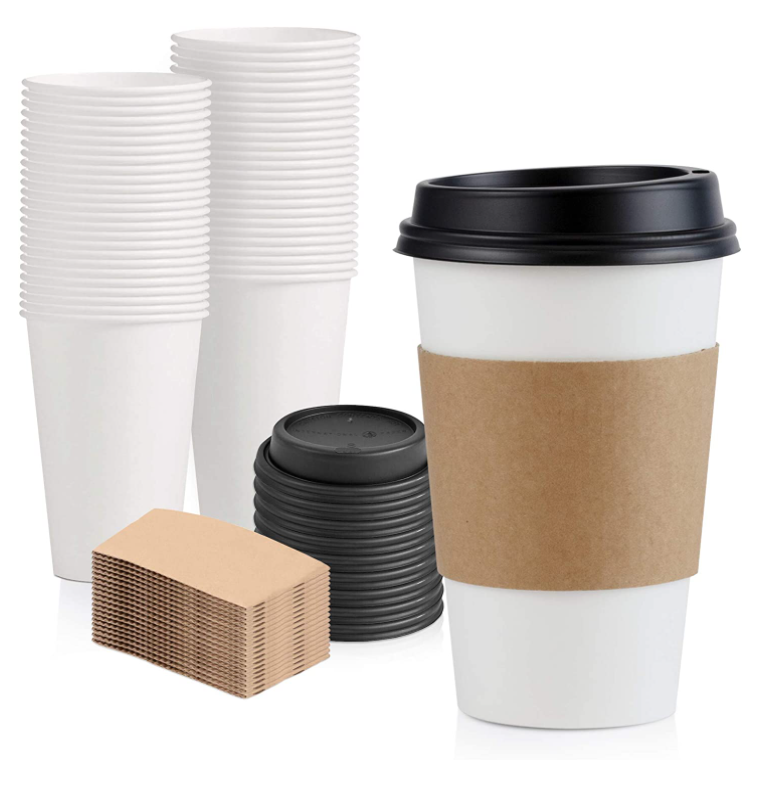 Coffee Cups White – 12 Oz White Coffee Disposable Cups – Disposable Cups and Glasses | Disposables