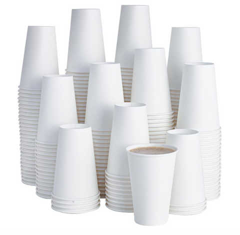 Coffee Cups White – 12 Oz White Coffee Disposable Cups – Disposable Cups and Glasses | Disposables