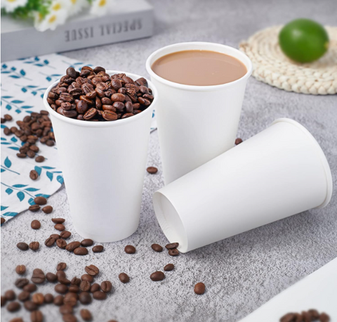 Coffee Cups White – 12 Oz White Coffee Disposable Cups – Disposable Cups and Glasses | Disposables