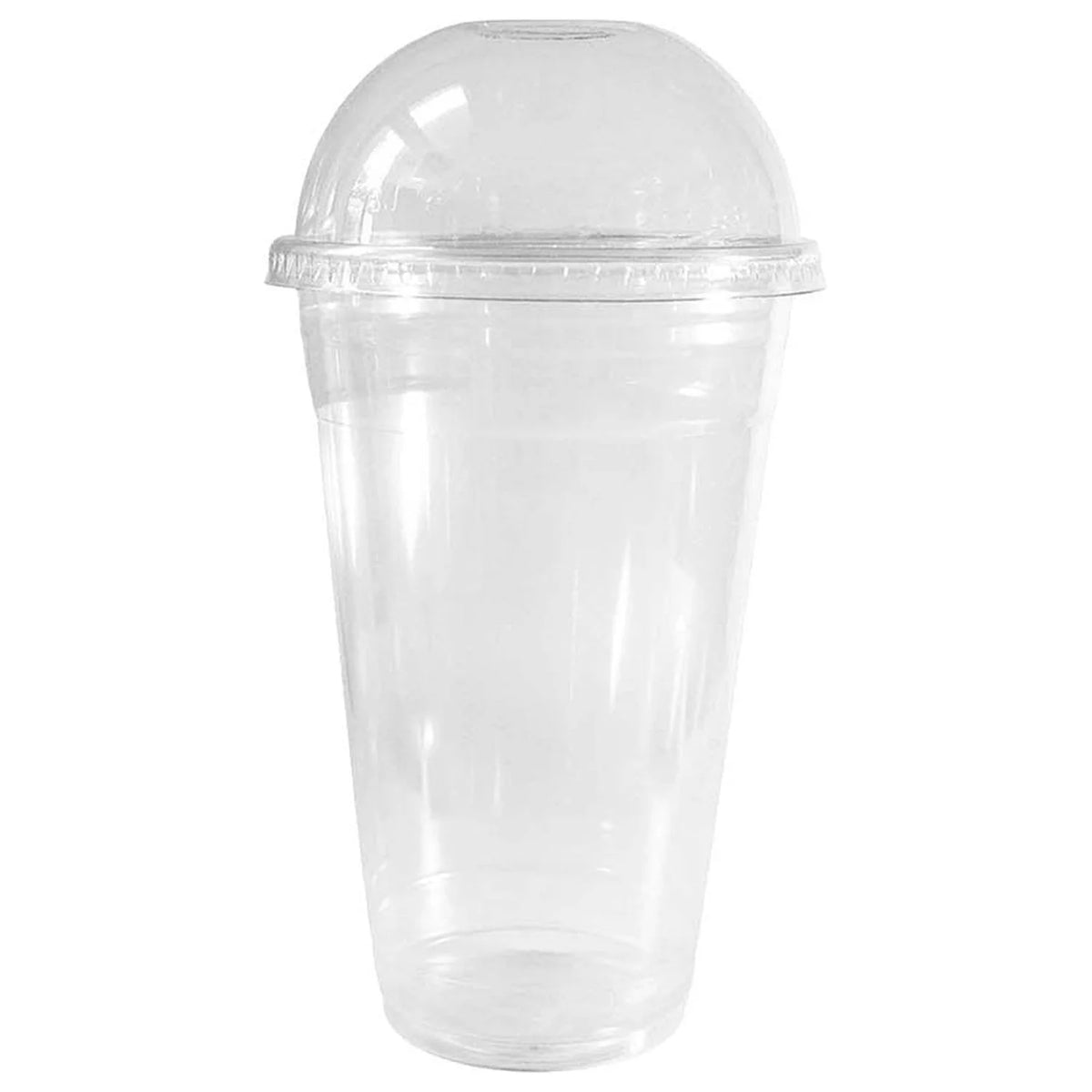 Plastic Cup with Dom Lid – 16 oz Disposable Plastic Cup with Lid | Perfect for Beverages, Smoothies & More