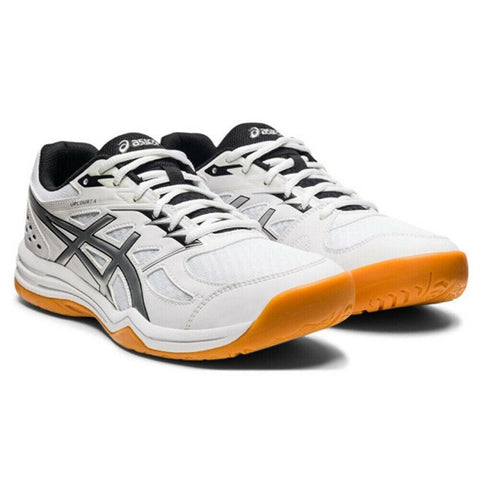 Asics UPCOURT 4 – White/Pure Silver For Men – Lightweight, Cushioned, Supportive – Perfect for Court Sports