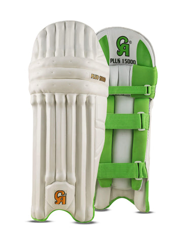 CA Plus 15000 Batting Pads – Lightweight, Double-Foam Protection, DX Rexine Construction | Ideal for Long Innings & Knee Comfort