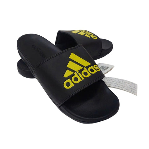 Adidas Adilettes Comfort Slides – Replica, Black/Mustard Yellow – Iconic Style, Versatile Comfort, Slip-On Design – Ideal for Poolside & Casual Wear