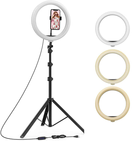 Ring Light in Three Different Modes 26cm – Adjustable Lighting, Compact Size, Multiple Modes – Ring Light | Perfect for Photography and Video