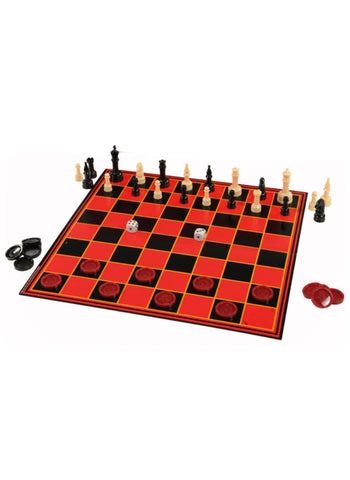 Chess & Checkers Classic Game – 2 in 1 - Timeless Strategy Games, Portable & Durable | Perfect for Home & Travel