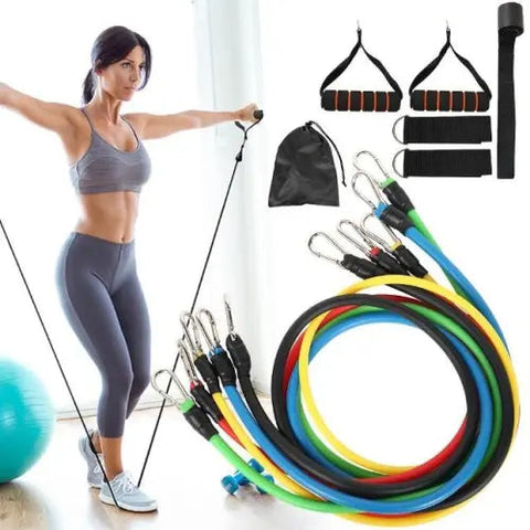 Home Workout Resistance Band Set - 5 In 1, Full-Body Workout with 5 Levels of Resistance, Portable and Versatile