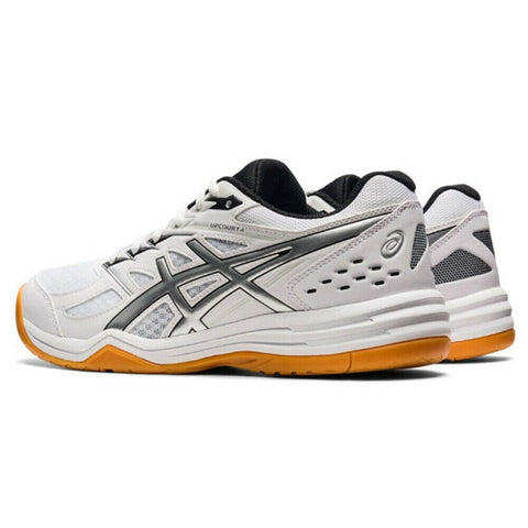 Asics UPCOURT 4 – White/Pure Silver For Men – Lightweight, Cushioned, Supportive – Perfect for Court Sports