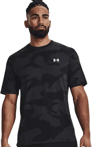 Under Armour Men's Camo Dri-Fit T-Shirt Replica – Black/Camo, Lightweight, Moisture-Wicking, Comfortable – Active Wear | Perfect for Fitness and Sports Enthusiasts