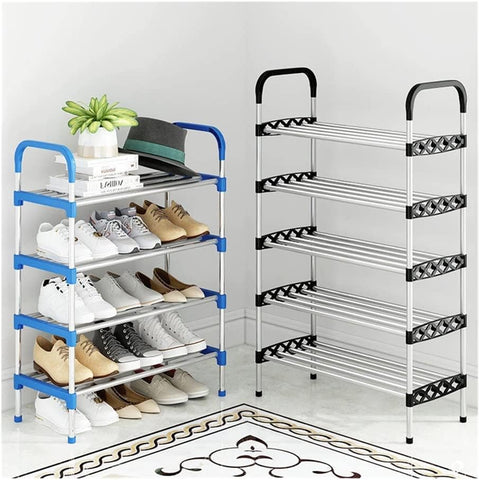 Stainless Steel 4/5/6 Layers Shoe Rack – Durable Stainless Steel, Multi-Layer Design, Space Efficient – Closet Organizer | Perfect for Storing Multiple Pairs of Shoes