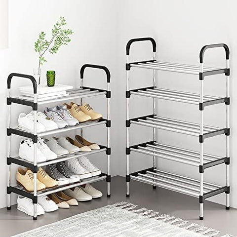 Stainless Steel 4/5/6 Layers Shoe Rack – Durable Stainless Steel, Multi-Layer Design, Space Efficient – Closet Organizer | Perfect for Storing Multiple Pairs of Shoes