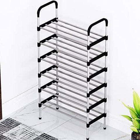 Stainless Steel 4/5/6 Layers Shoe Rack – Durable Stainless Steel, Multi-Layer Design, Space Efficient – Closet Organizer | Perfect for Storing Multiple Pairs of Shoes