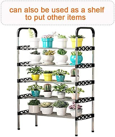 Stainless Steel 4/5/6 Layers Shoe Rack – Durable Stainless Steel, Multi-Layer Design, Space Efficient – Closet Organizer | Perfect for Storing Multiple Pairs of Shoes