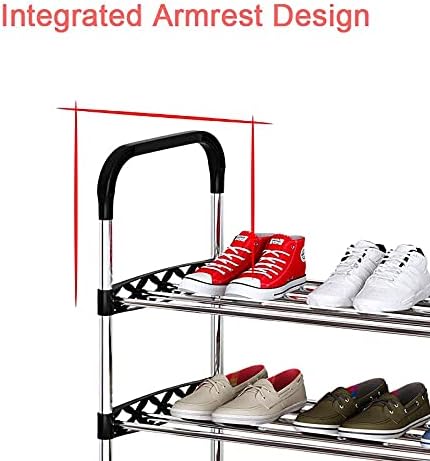 Stainless Steel 4/5/6 Layers Shoe Rack – Durable Stainless Steel, Multi-Layer Design, Space Efficient – Closet Organizer | Perfect for Storing Multiple Pairs of Shoes