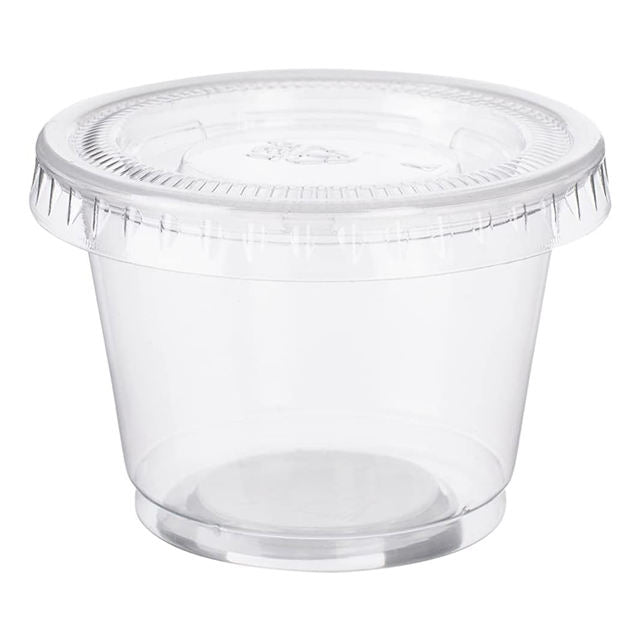 Sauce Cups P4 – 4 oz Plastic Disposable Sauce Cups | Ideal for Sauces, Dips & Takeaway Packaging