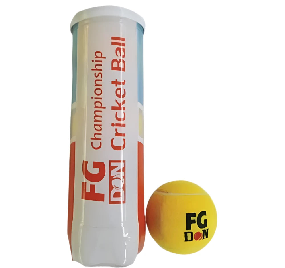 FG Don Cricket Tennis Balls (Pack of 3) – Durable, High-Visibility, Consistent Bounce – Ideal for Practice & Matches