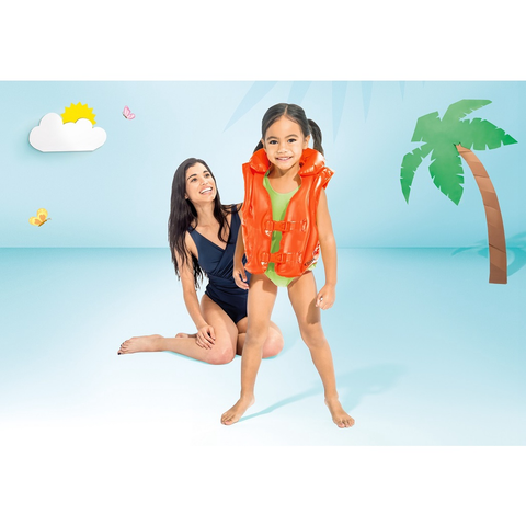 Intex Deluxe Swim Vest – (3-6 Years) – Adjustable, Safety-Enhanced, Comfortable – Floatation Device | Ideal for Young Swimmers