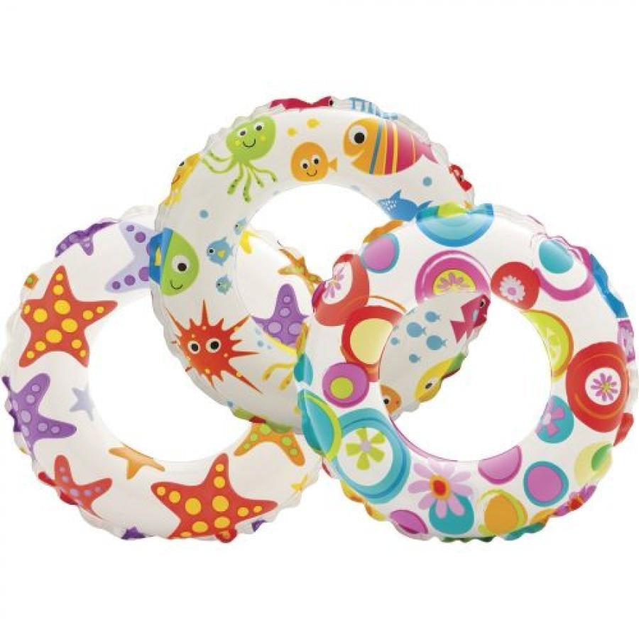 Intex Lively Print Swim Rings 20" – (3-6 Years) – Colorful, Safe, Adjustable – Swim Floaties | Perfect for Young Children