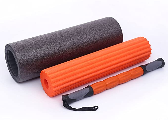 Liveup Foam Massage Roller 3 in 1 – Multi-Functional Design, High-Density Foam, Includes Textured and Smooth Surfaces – Ideal for Muscle Recovery and Stretching