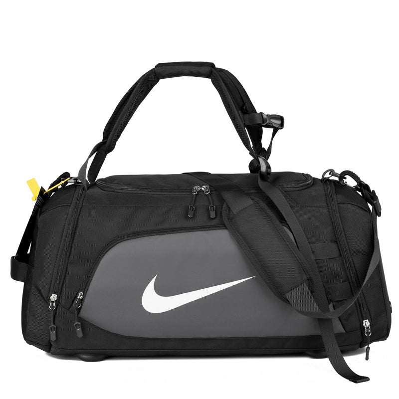 Nike Brasilia Gym Duffel Bags Replica – Black/Grey, Spacious, Durable, Adjustable Straps – Versatile for Everyday Use