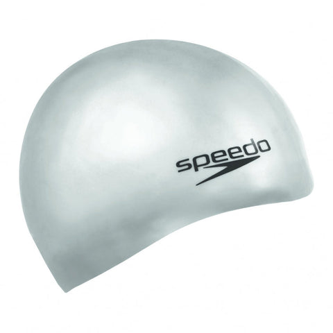 Speedo Solid Silicone Swim Cap - Elastomeric Fit, Tear-Resistant & Comfortable Swimming Cap for All Levels