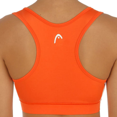 Head Vision Graphic Sports Bra for Women - Coral, Stylish Performance Wear with Removable Cups & Breathable Fabric