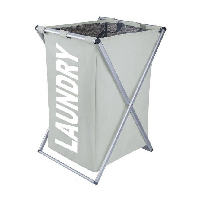 AJF Foldable Laundry Hamper – Metal Frame – 30 L x 35 W x 50 H cm – Laundry Baskets | Home & Kitchen