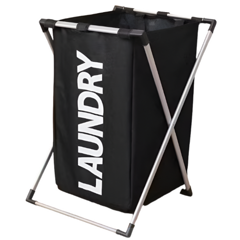 AJF Foldable Laundry Hamper – Metal Frame – 30 L x 35 W x 50 H cm – Laundry Baskets | Home & Kitchen