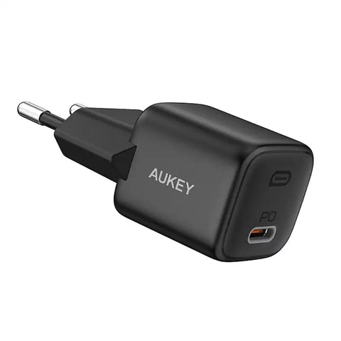 Aukey Omnia Mini 20W USB C PD Charger PA-B1 BLACK – Compact Design, Fast Charging, Efficient Performance – Chargers & Cables | Ideal for Quick Charging