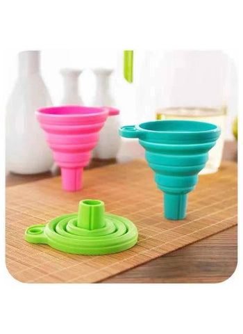 AZ Silicone Foldable Funnel – Compact, Heat-Resistant, Durable | Kitchen Essential for Easy Pouring