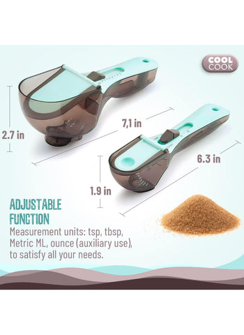 Adjustable Measuring Spoon 2Pcs Set – Versatile, Durable, Easy-to-Use | Essential for Accurate Cooking & Baking