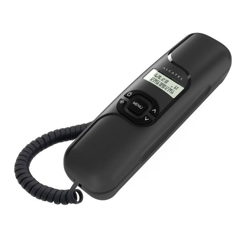 Alcatel Corded Landline Telephone T16 EX, Black – Compact Design, Reliable Performance, Classic Design – Landline Phones | Durable Corded Phone