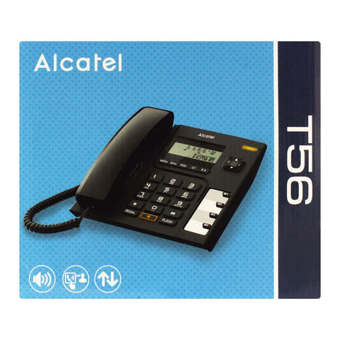 Alcatel T56 EX Corded Landline Telephone, Black – Classic Design, Reliable Performance, Easy-to-Use – Landline Phones | Durable Corded Phone