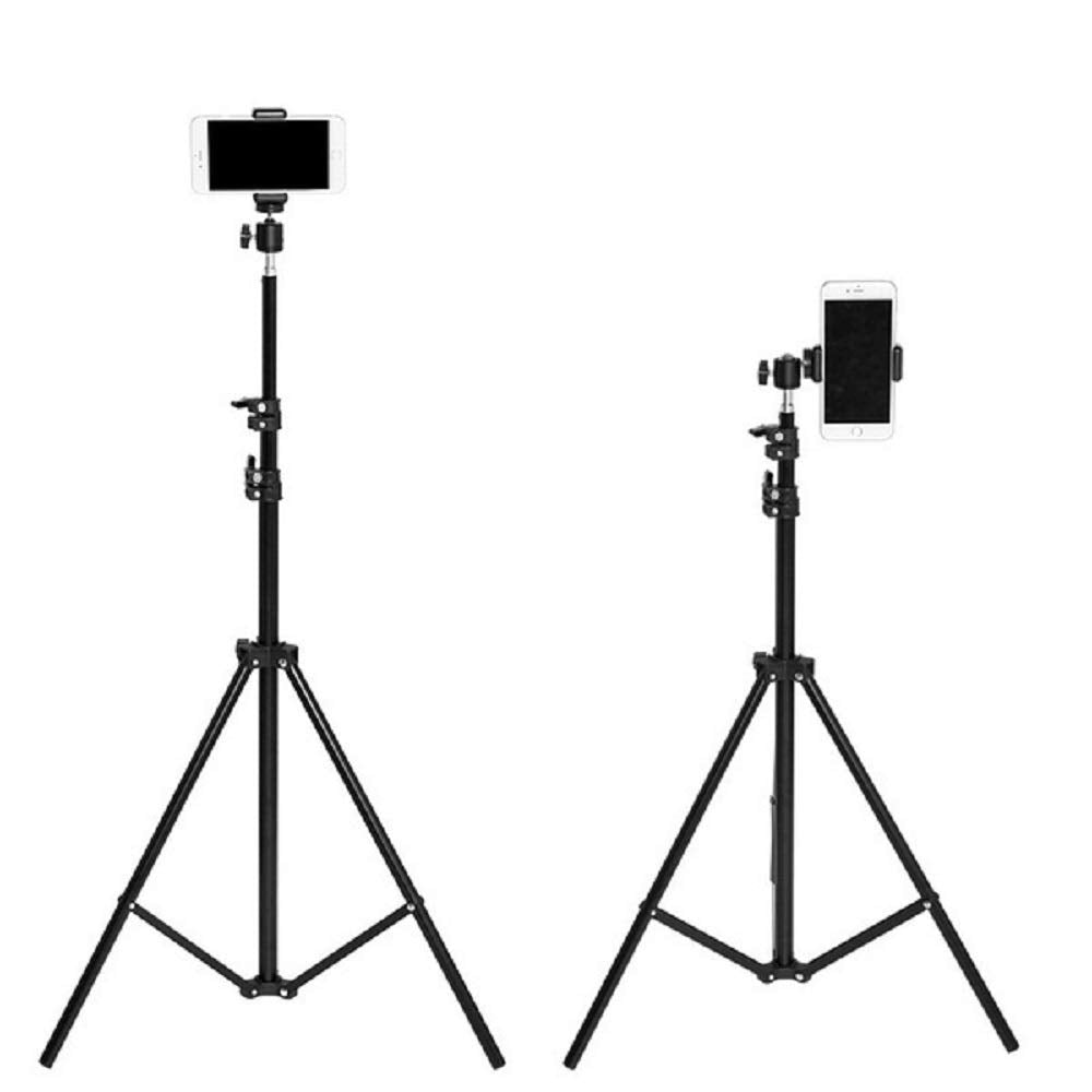 Aluminium Tripod Stand Adjustable Portable with Mobile Holder 7 Feet – Adjustable Height, Portable Design, Mobile Holder Included – Tripod Stand | Ideal for Vlogging and Photography