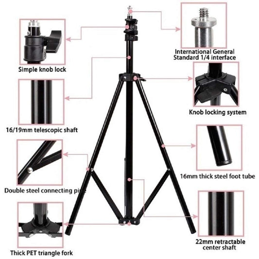 Portable Aluminium Tripod Stand With Mobile Holder