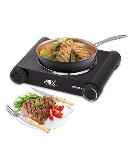 Anex Hot Plate 2061 – 1500W Deluxe Model with Cast Iron Plate, Thermostat Control, Safety Features – Hot Plate