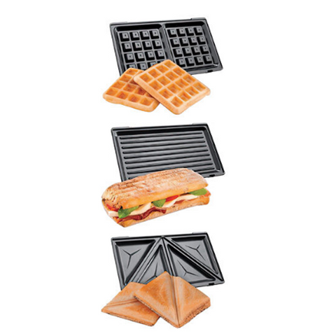 Anex 3-in-1 Sandwich Maker AG-2039C – 700-800W, Non-Stick Coating, Waffle, Sandwich & Grill Plates, Stainless Steel Cover – Sandwich Maker