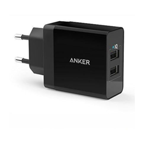 Anker 24W 2-Port USB Wall Charger And Micro USB 3ft Cable – Dual Ports, Includes Cable, Compact Design – Chargers & Cables | Ideal for Everyday Use