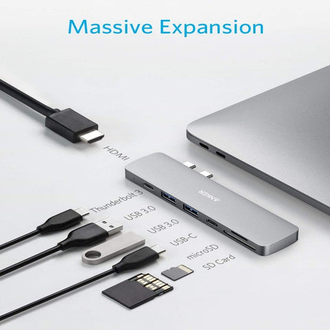 Anker 547 USB-C Hub – 7-in-2 USB-C Hub for MacBook (Model: A8354HA1) – USB Hub | Electronics