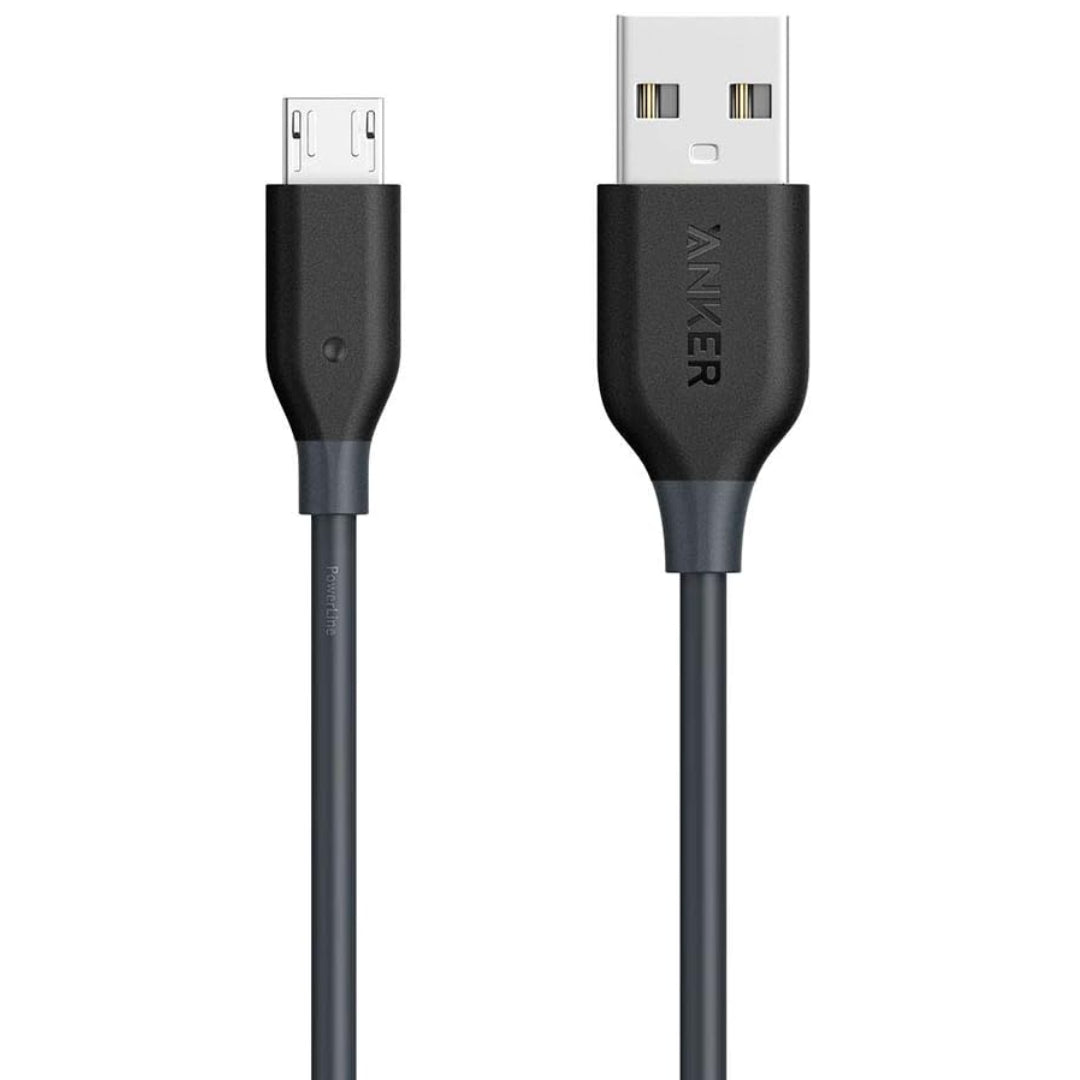 Anker PowerLine Micro 3ft BLACK – Durable Construction, High-Speed Data Transfer, Compact Design – Chargers & Cables | Ideal for Everyday Use