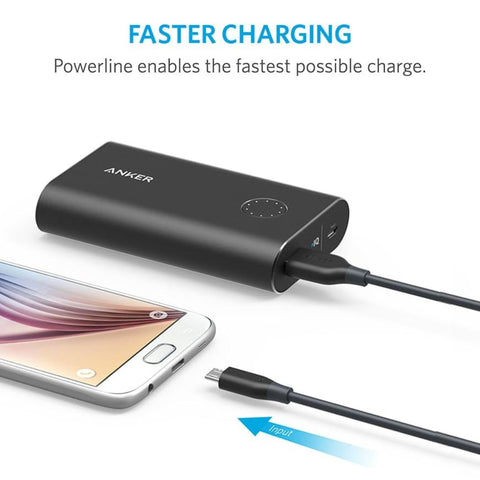 Anker PowerLine Micro 3ft BLACK – Durable Construction, High-Speed Data Transfer, Compact Design – Chargers & Cables | Ideal for Everyday Use