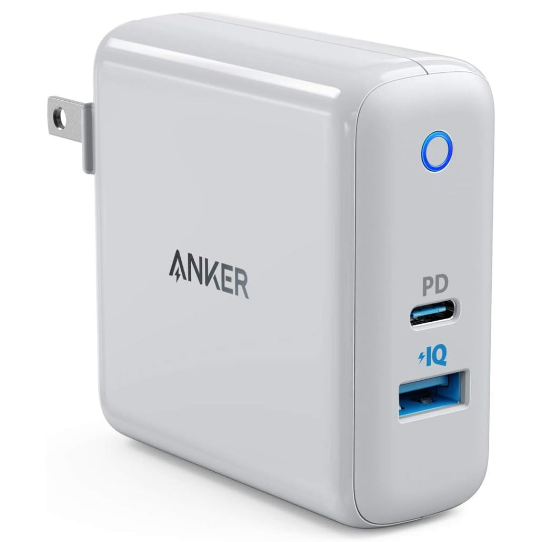 Anker PowerPort Atom III 2 Ports Wall Charger – High-Speed Charging, Dual Ports, Compact Design – Chargers & Cables | Ideal for Efficient Charging