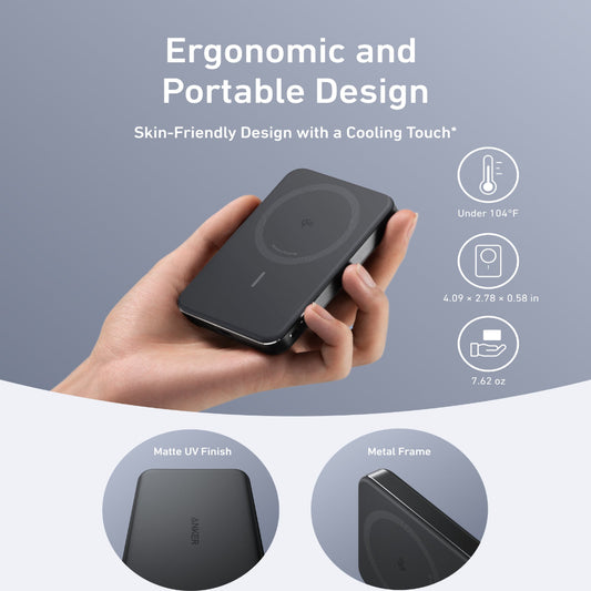 Anker MagGo Powerbank 10,000mah, Slim Magnetic Powerbank A1664H11