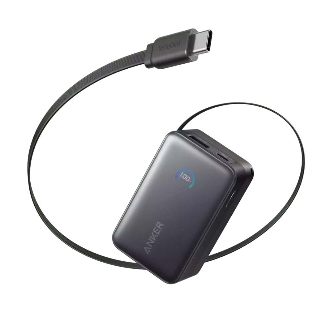 Anker Nano Power Bank 10,000mah with Retractable USB C Cable A1638H11