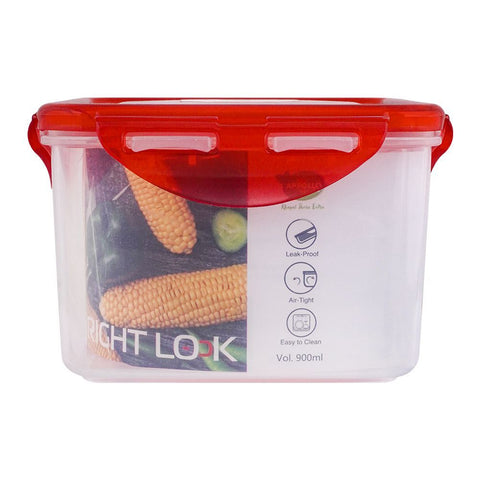 Appollo Right Lock Food Keeper – Large, Red, 600ml – Airtight and Leakproof Food Storage Container