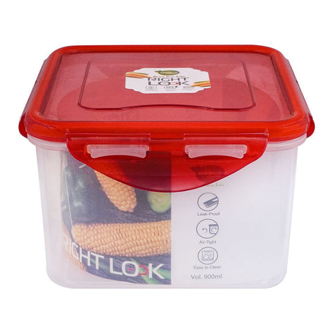 Appollo Right Lock Food Keeper – Large, Red, 600ml – Airtight and Leakproof Food Storage Container