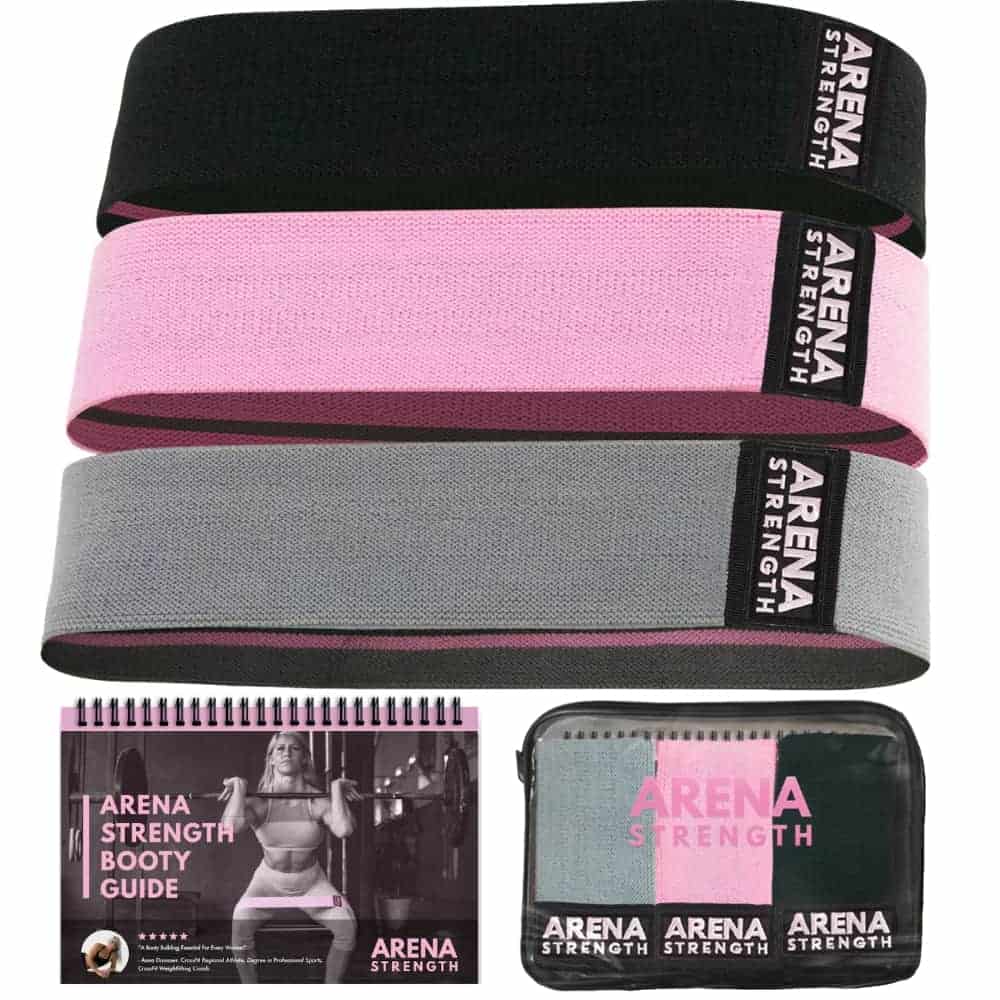 Arena Strength Hip Bands – Set Of 3 – Gray, Blue, Black – Enhanced Glute Activation, Adjustable Resistance Levels, Non-Slip Design – Perfect for Home Workouts & Rehabilitation