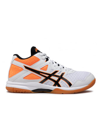 Asics GEL-TASK MT 2 Indoor Court Shoes For Men – White/Shocking Orange – Durable, Supportive, Stylish – Ideal for Indoor Sports