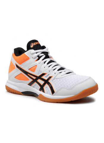 Asics GEL-TASK MT 2 Indoor Court Shoes For Men – White/Shocking Orange – Durable, Supportive, Stylish – Ideal for Indoor Sports